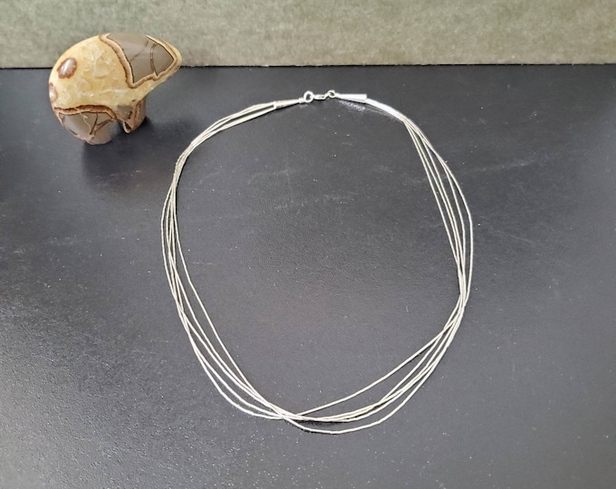 5 Strand Liquid Silver Necklace main image 0