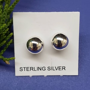 7mm Sterling Silver Ball Post Earrings | Silver Ball Stud Earrings | Silver Post Earrings | All Silver Earrings | Sterling Silver Jewelry