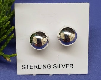 7mm Sterling Silver Ball Post Earrings | Silver Ball Stud Earrings | Silver Post Earrings | All Silver Earrings | Sterling Silver Jewelry