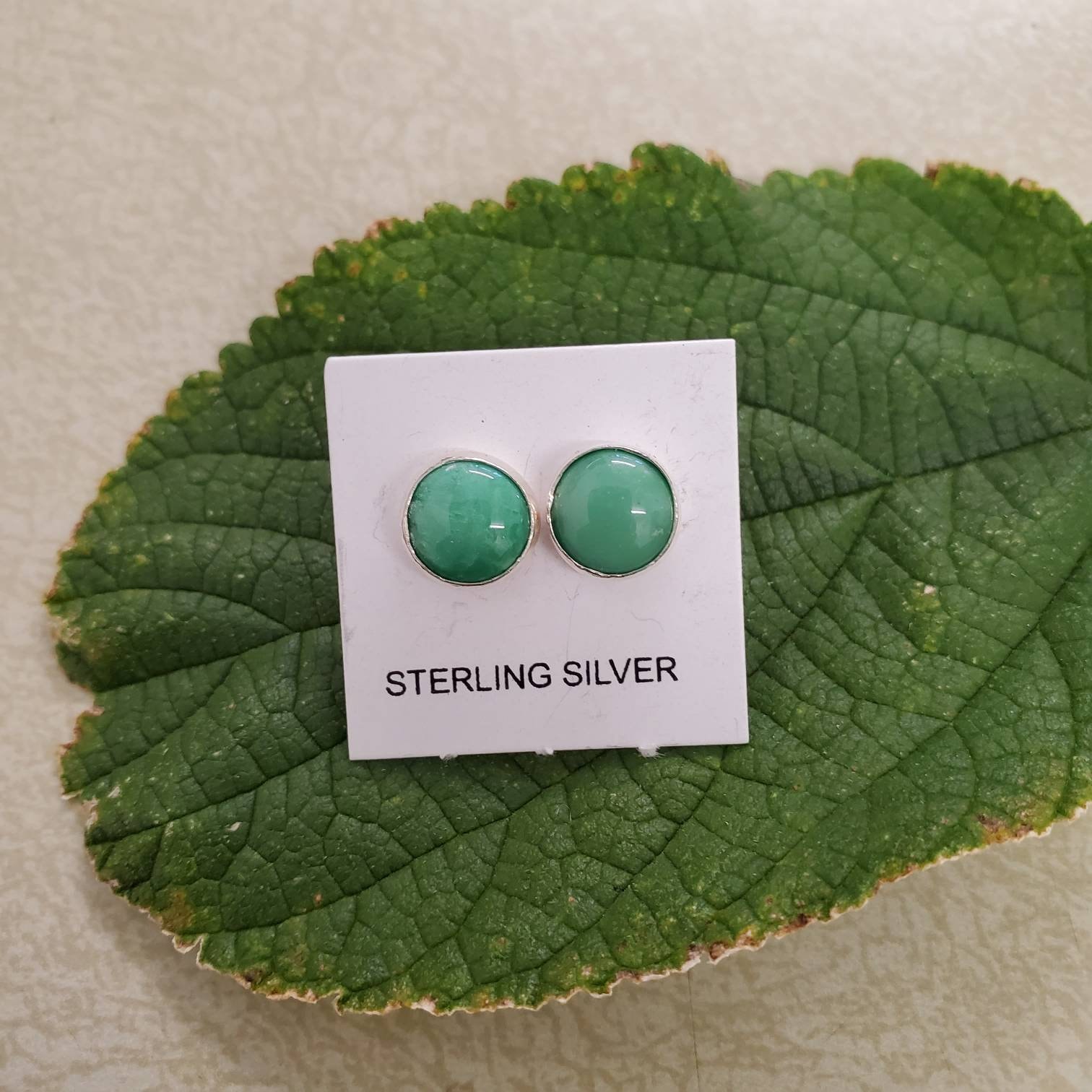 Q925 Green Jade Stud Earrings Jadedite Post Earrings Etsy