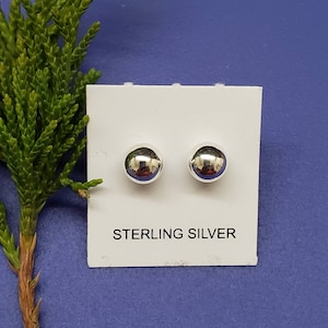 Q925 6mm Sterling Silver Ball Post Earrings | Ball Stud Earrings | Silver Studs | Sterling Silver Posts | Dainty Stud Earrings | Everyday