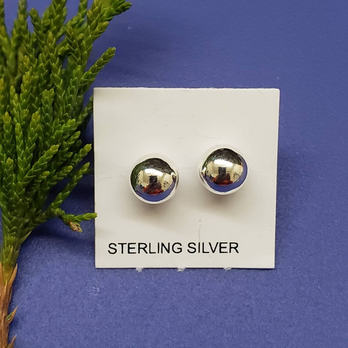 7mm Sterling Silver Ball Post Earrings Silver Ball Stud Etsy