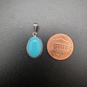 Blue Turquoise Pendant Without Chain | Sterling Silver Pendant | Southwestern Jewelry | Turquoise Pendant | Southwest Pendant Made in USA