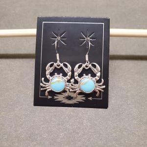 ZZ-117 | Dainty Turquoise Dangle Earrings, Southwestern Turquoise Earrings, Sterling Silver Turquoise Earrings, Turquoise Drop, Gift For Her