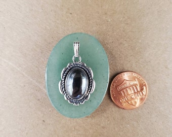 Lovely Silver Hematite Necklace Pendant | Sterling Silver Hematite Jewelry | Healing Hematite Pendant | Southwestern Pendant | Made in USA