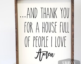 and thank you for a house full of people Farmhouse Sign svg, Svg for Wood Sign, Family Quote, Cricut Files, Silhouette Designs, , SVG Files