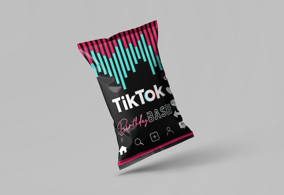 TikTok Inspired Chip Bag, Instant Download, Printable, Made To Match, Mpressed DIGITAL FILE Il_570xn