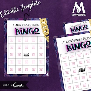 Custom 90s Theme Bingo/ House Party Flashback / Printable 1990s Throwback Party Bingo / digital file