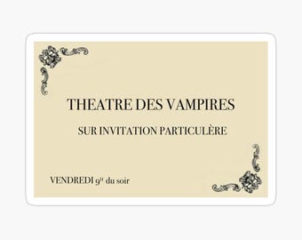 Théâtre des Vampires Interview With The Vampire Glossy Sticker
