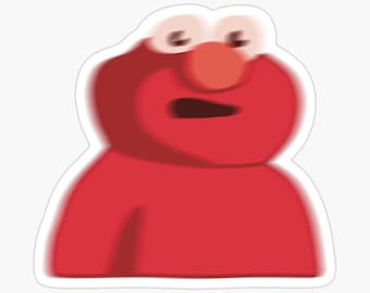 Blurry Elmo Meme - Meme Sticker - Funny Decal
