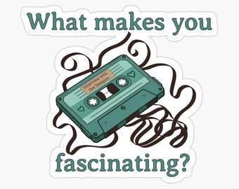 Interview With The Vampire Glossy Sticker Cassette Tape "What makes you fascinating?'