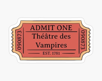 Théâtre des Vampires Ticket Stub Interview With The Vampire Glossy Sticker