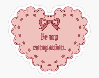 Interview With The Vampire Valentine Glossy Sticker “Be my companion.”