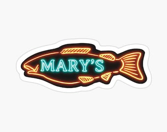Polynesian Mary’s Neon Sign Interview With The Vampire Glossy Sticker