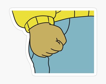 Arthur Fist Meme - Meme Sticker - Funny Decal