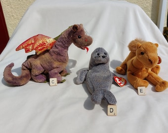Nostalgic gift beanie baby stuffed animal plush toy 30th birthday gift idea teddy bear bestfriend gift boyfriend gift girlfriend gift dragon
