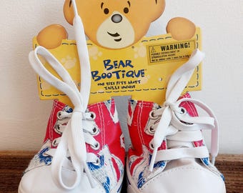 Stilvolle Union Jack High-Tops für Ihre Lieblings-Teddybär Schuhe Teddybär Kleidung und Accessoires