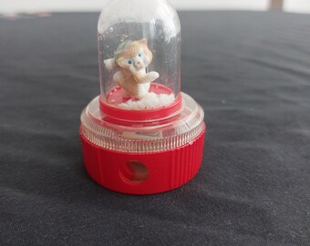 ヴィンテージ クリスマス スノーグローブ 鉛筆削り かわいい クリスマス 猫 文房具