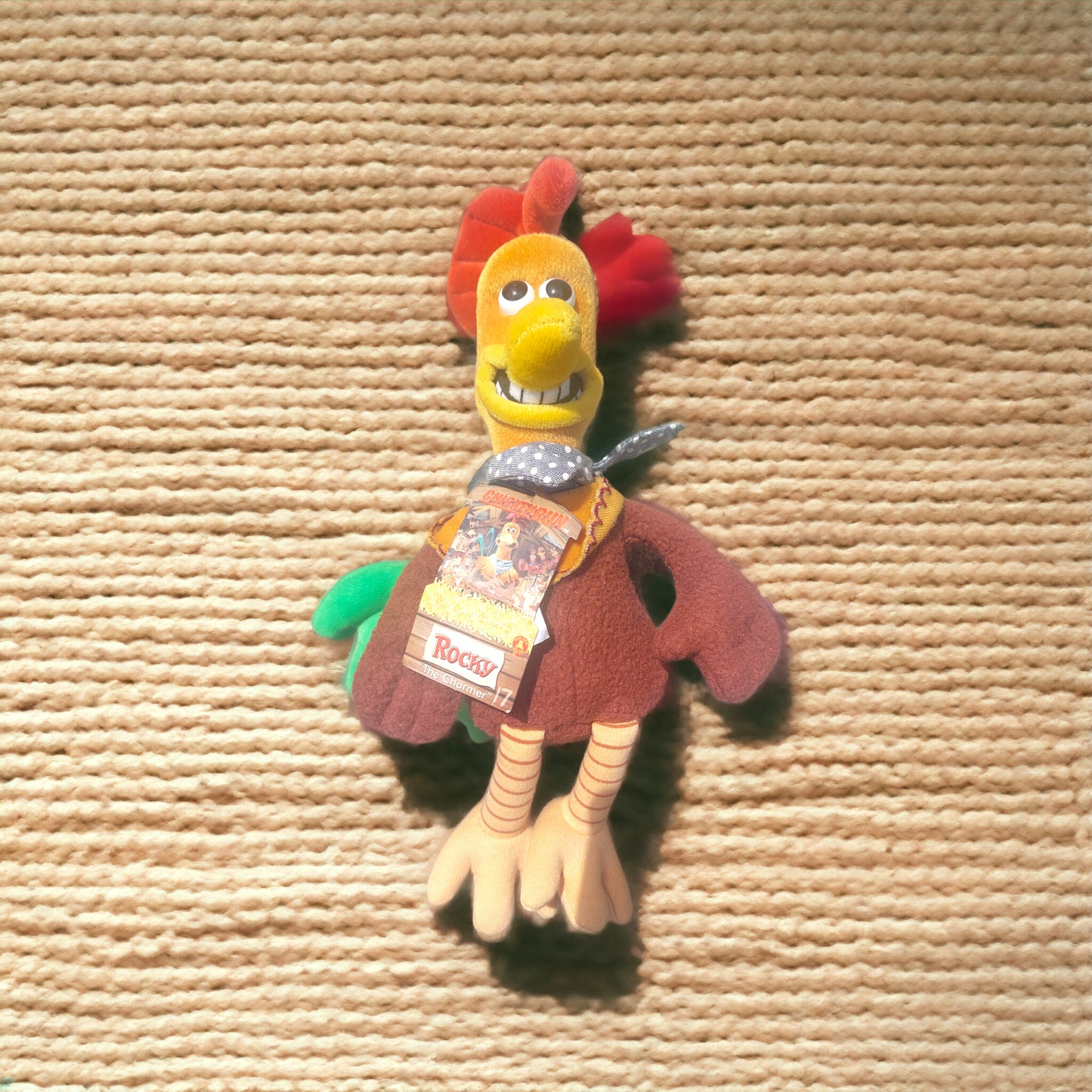 CHICKEN RUN Stuffed Animal Teddy Bear Fowler Ginger Rocky