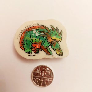 Vintage Retro Novelty Erasers Rubber dinosaur  80&#39;s - 90&#39;s bears back to school