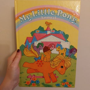 80s 90s My Little Pony kids annual | children&#39;s christmas gift idea | gift for her | gifts for him | stocking filler hardback book cute gift