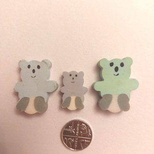 Collection of Vintage Retro Novelty Erasers Rubbers 80&#39;s - 90&#39;s bears back to school