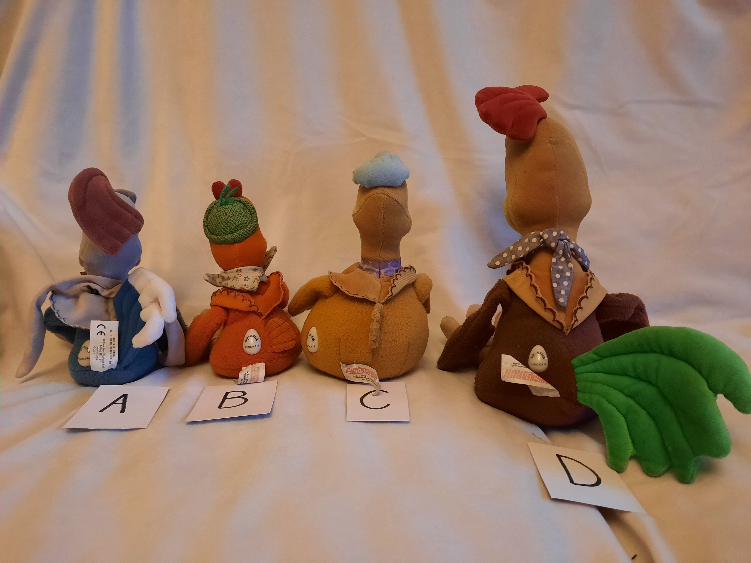 CHICKEN RUN Plush Toy Chicken Stuffed Animal Rocky Babs