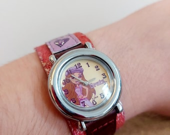 Montre Bratz rétro des années 90, je ne sais pas si elle fonctionne car elle n'a pas été testée, montre rétro cool accessoires de poupée Bratz