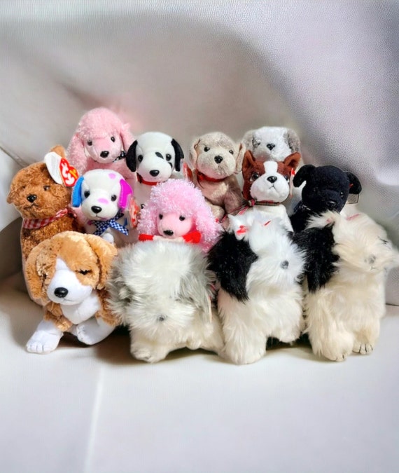 TY BEANIE BABY Plush Toy Dogs Stuffed Animal Anxiety Gift Birthday Gift  Idea Dog Lovers Gift Dalmatian Poodle Dog Mom Gift Birthday Gift Her 