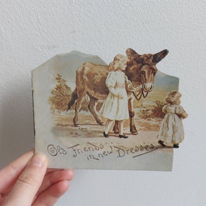 Prachtige miniatuurreplica: kinderboek uit 1900 - antieke paperback met sierlijke vintage charme