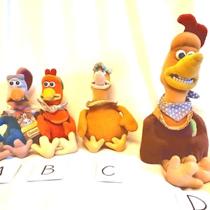 CHICKEN RUN plush toy chicken stuffed animal Rocky Babs Ginger fowler aardman chicken plush toy Nostalgic gift idea