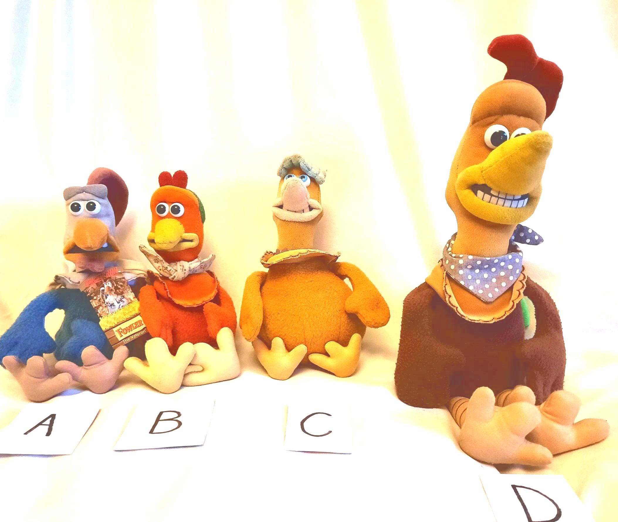 CHICKEN RUN Plush Toy Chicken Stuffed Animal Rocky Babs