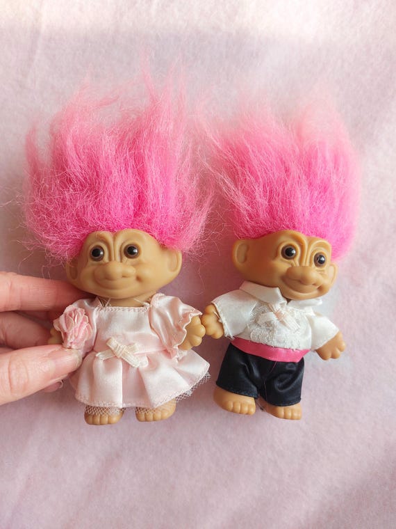 Adornos Juguetes Para Bodas Trolls De Boda Vintage Para Novios - Main Image
