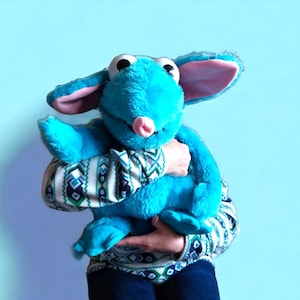 Teddy bear Tutter Bear in the Big blue house GIANT plush toy stuffed animal 30th birthday Teddy bear blue mouse special birthday gift