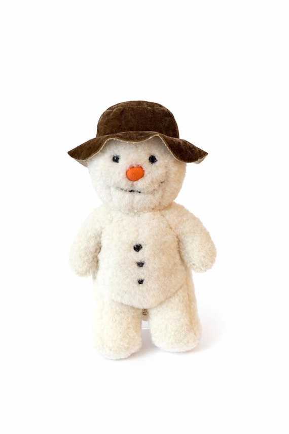 Vintage Plush Snowman Soft Toy | Retro Christmas Collectible | 80s 90s Festive Decoration | Nostalgic Holiday Plush | Gift for Collectors