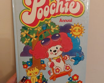 80s POOCHIE annual | vintage children's book | unusual gift idea for her | best friend gift | vintage annual