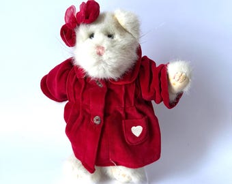 Vintage Boyds Bear Cat "Felicia Fuzzbuns" di J.B. Bean & Associates / Peluche da collezione fuori produzione