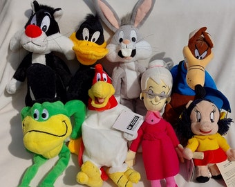 Looney Tunes Beanie Babies Stuffed Animal by Hana Barbera Bugs