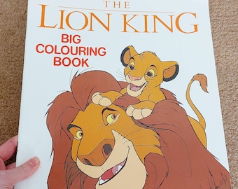 Vintage Disney lion king big colouring book ladybird book never used 1990s nostalgic gift idea vintage disney gift adult craft