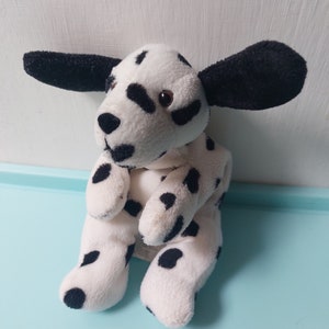 Dalmatian dog Ty Beanie Baby plush toy dog stuffed animal teddy bear spotty dog lovers gift 30th bday gift for friend Dog Plush Toy Adorable