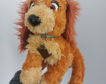 ディズニー わんわん物語「レディ」ぬいぐるみ犬 長さ14インチ