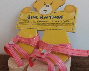 Entzückende Rosa Sandalen für Build-a-Bear Teddybären retro vintage Sandalen für Teddybären