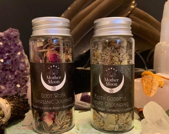 Herbal Incense Blends – Ritual, Smoke Cleansing, Spell Work (2oz Glass Vials)
