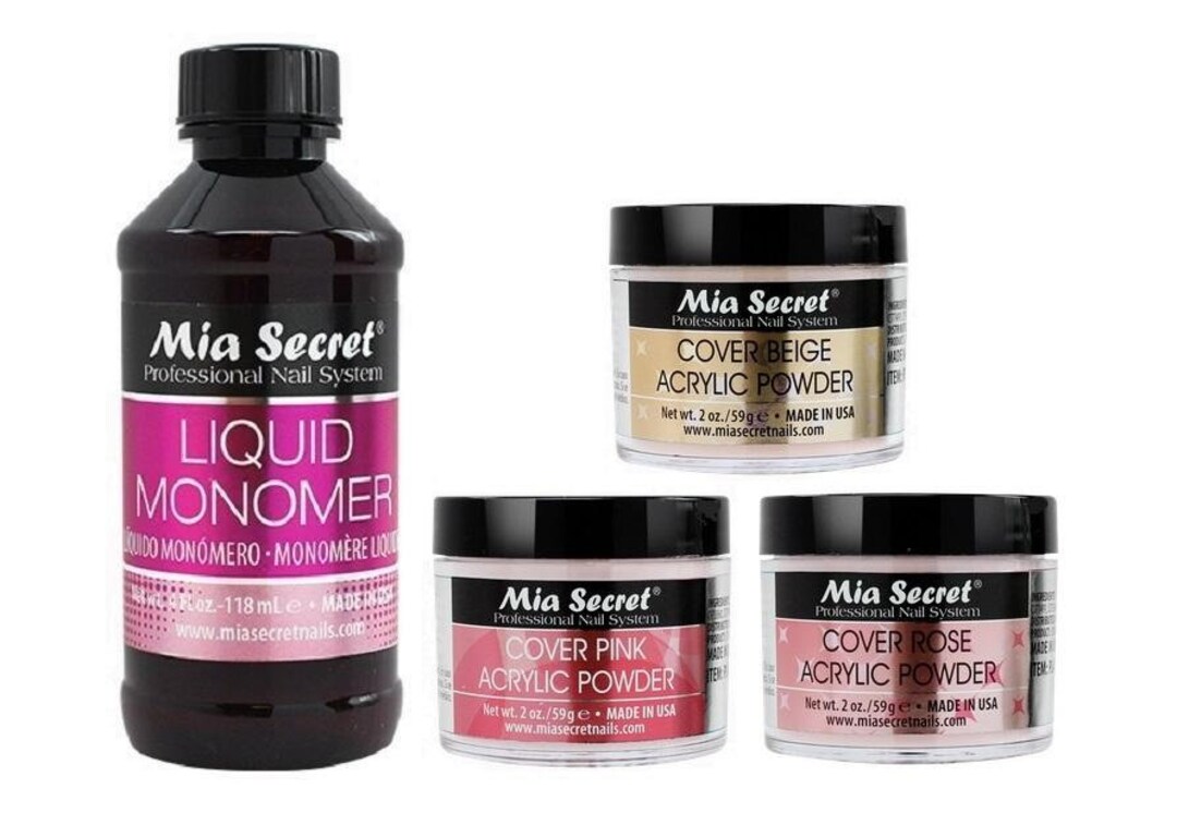 MIA SECRET LIQUID Monomer 4 Oz 2 3 Cover Acrylic Powders Pink