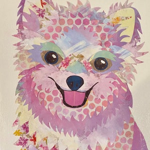 Pretty in Pink Pomeranian on Canvas