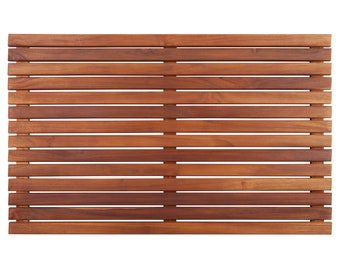 Nordic Style Teak Shower/Bath Mat Oiled 31.4″ x 19.6"