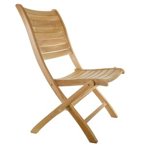 Nordic Style Natural Teak Wood Outdoor Patio Folding Dining Chair