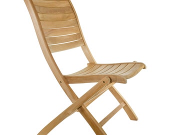 Nordic Style Natural Teak Wood Outdoor Patio Folding Dining Chair