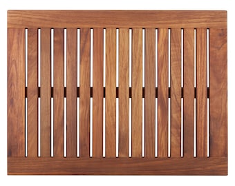 Nordic Style Teak Wood Shower Mat 23.6″ x 17.7″ with Frame
