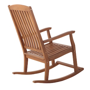 Nordic Style Oiled Teak Outdoor Patio Rocking Chair image 3